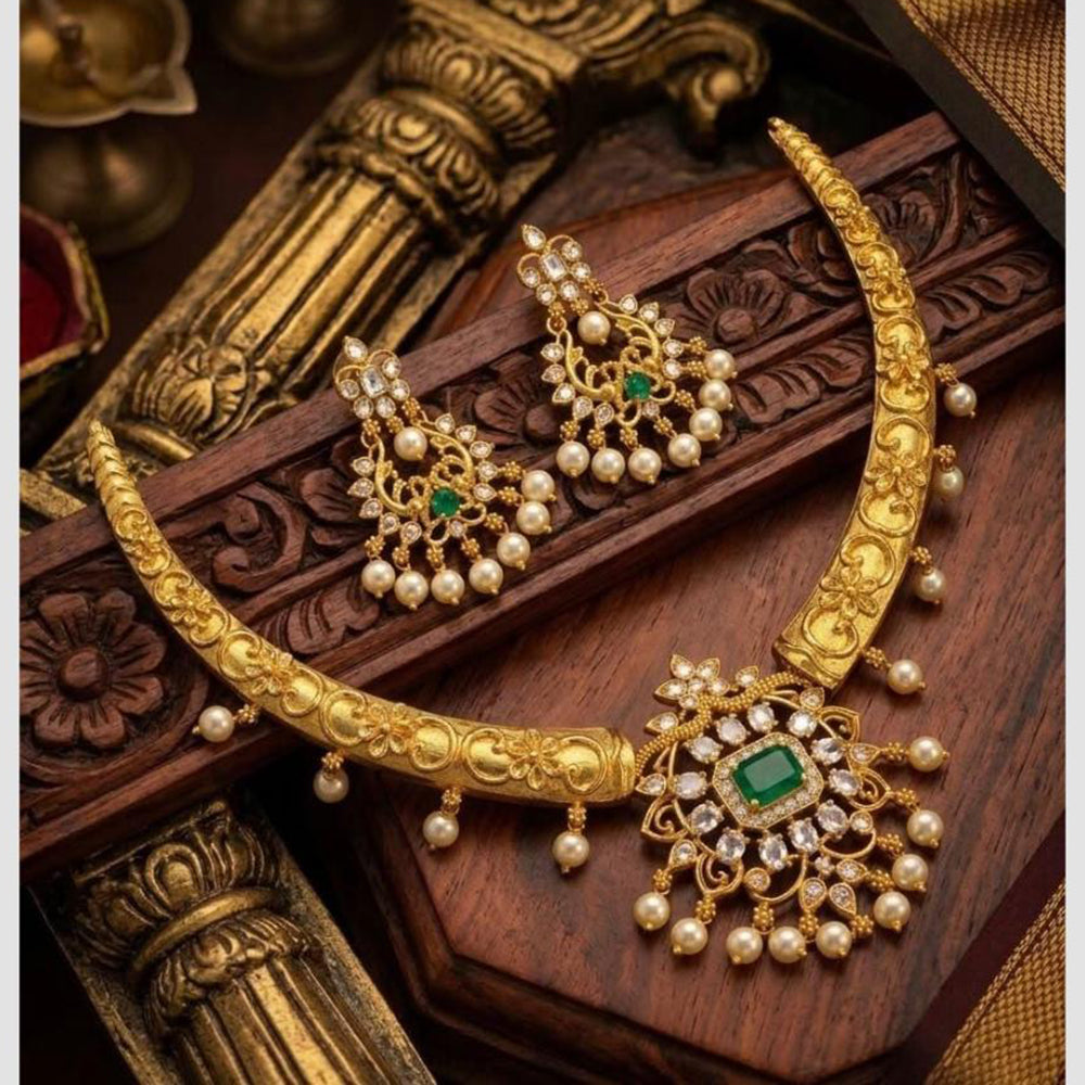Manisha Jewellery Designer Crystal Stone And Beads Necklace Set