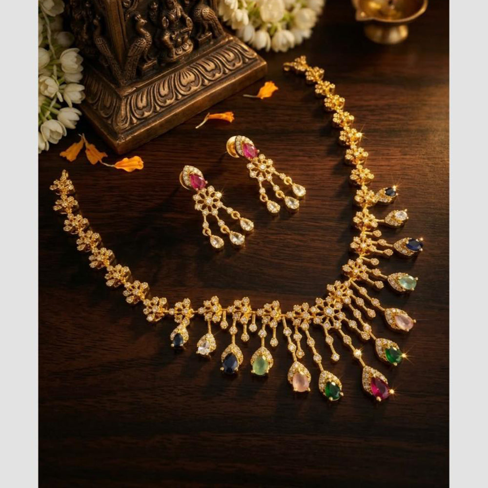 Manisha Jewellery Designer Crystal Stone Necklace Set