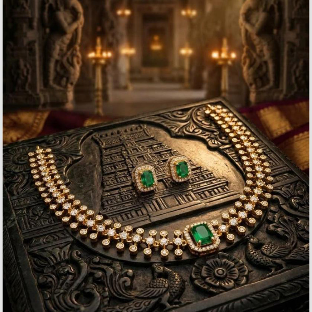 Manisha Jewellery Designer Crystal Stone Necklace Set