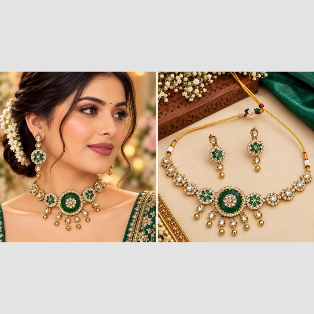 Manisha Jewellery Designer Crystal Stone Necklace Set