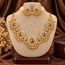 Manisha Jewellery Classic Pota Stone And Pearl Necklace Set