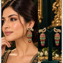 Manisha Jewellery Traditional Austrain Stone And Pearls Jhumki Earrings