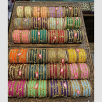 Manisha Jewellery Colourful Ethnic Kashmiri Design Metal Bangles Set
