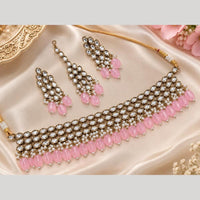 Manisha Jewellery Elegant Kundan Stone And Pearl Choker Necklace Set for Women