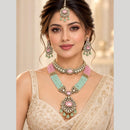 Manisha Jewellery Elegant Polki Kundan Stone Double Necklace Set for Women