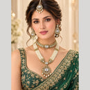 Manisha Jewellery Elegant Polki Kundan Stone Double Necklace Set for Women