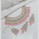 Lucentarts Jewellery Gold Plated Austrian Stone Pearl And Beads Necklace Set