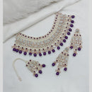 Lucentarts Jewellery Gold Plated Austrian Stone Pearl And Beads Necklace Set