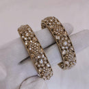Lucentarts Jewellery Gold Plated Crystal Stone And Austrian Stone Bangles Set
