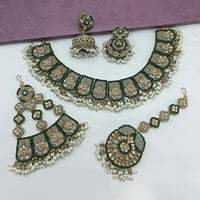 Lucentarts Jewellery Austrian Stone Pearl And Beads Necklace Set