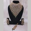 Lucentarts Jewellery Gold Plated Kundan Stone Pearls And Beads Choker Necklace Set