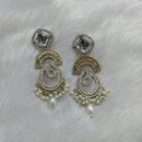 Lucentarts Jewellery Gold Plated Austrain Stone And Beads Dangler Earrings