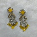 Lucentarts Jewellery Gold Plated Austrain Stone And Beads Dangler Earrings