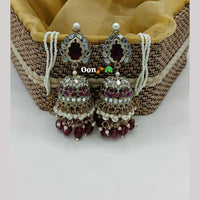 Lucentarts Jewellery Gold Plated Mirror And Pearl Jhumki Earrings