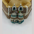 Lucentarts Jewellery Gold Plated Mirror And Pearl Jhumki Earrings