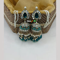 Lucentarts Jewellery Gold Plated Mirror And Pearl Jhumki Earrings
