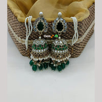 Lucentarts Jewellery Gold Plated Mirror And Pearl Jhumki Earrings