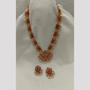 Lucentarts Jewellery Austrian Stone And Kundan Pearl Long Necklace Set 