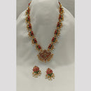 Lucentarts Jewellery Austrian Stone And Kundan Pearl Long Necklace Set