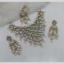 Lucentarts Jewellery Kundan And Beads Meenakari Choker Necklace Set