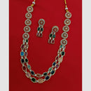 Lucentarts Jewellery Gold Plated Pota Stone Necklace Set