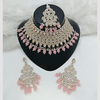 Lucentarts Jewellery Austrian Stone Beads And Pearl Choker Necklace Set