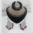 Lucentarts Jewellery Austrian Stone Beads And Pearl Choker Necklace Set
