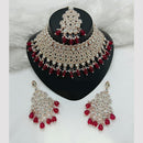 Lucentarts Jewellery Austrian Stone Beads And Pearl Choker Necklace Set