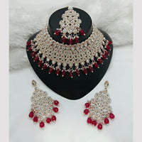 Lucentarts Jewellery Austrian Stone Beads And Pearl Choker Necklace Set
