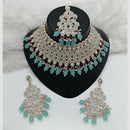 Lucentarts Jewellery Austrian Stone Beads And Pearl Choker Necklace Set