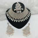Lucentarts Jewellery Austrian Stone Beads And Pearl Choker Necklace Set