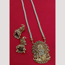 Lucentarts Jewellery Classic Austrian Stone And Pearl  Long Necklace Set