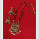 Lucentarts Jewellery Heritage Pota And Pearl Temple Necklace Set