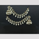 Lucentarts Jewellery Pearl Kan Chain Jhumki Earrings 