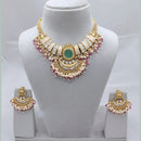 Lucentarts Jewellery Elegant Charm Pota And Pearl Necklace Set