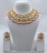 Lucentarts Jewellery Elegant Charm Pota And Pearl Necklace Set