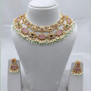 Lucentarts Jewellery Elegant Charm Pota And Pearl Necklace Set