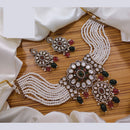 Lucentarts Jewellery Festive Pota And Austrian Beads Pearl Choker Necklace Set