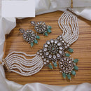 Lucentarts Jewellery Festive Pota And Austrian Beads Pearl Choker Necklace Set