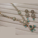 Lucentarts Jewellery Elegant Pota Stone And Beads Pearl Necklace Set