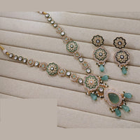 Lucentarts Jewellery Elegant Pota Stone And Beads Pearl Necklace Set