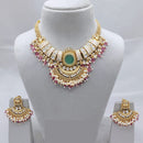 Lucentarts Jewellery Classic Pota And Meenakari Beads Pearl Necklace Set