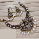 Lucentarts Jewellery Festive Pota And Austrian Beads Pearl Necklace Set