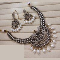 Lucentarts Jewellery Festive Pota And Austrian Beads Pearl Necklace Set