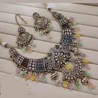 Lucentarts Jewellery Festive Pota And Austrian Beads Pearl Necklace Set