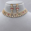Lucentarts Jewellery Royal Polki Kundan Stone Necklace Set