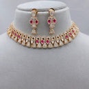 Lucentarts Jewellery Royal Polki Kundan Stone Necklace Set