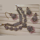 Lucentarts Jewellery Festive Pota And Austrian Beads Pearl Necklace Set