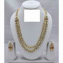 Lucentarts Jewellery Stylish Sparkling Crystal Stones Double-Layer Long Necklace Set 