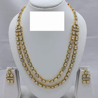 Lucentarts Jewellery Stylish Sparkling Crystal Stones Double-Layer Long Necklace Set